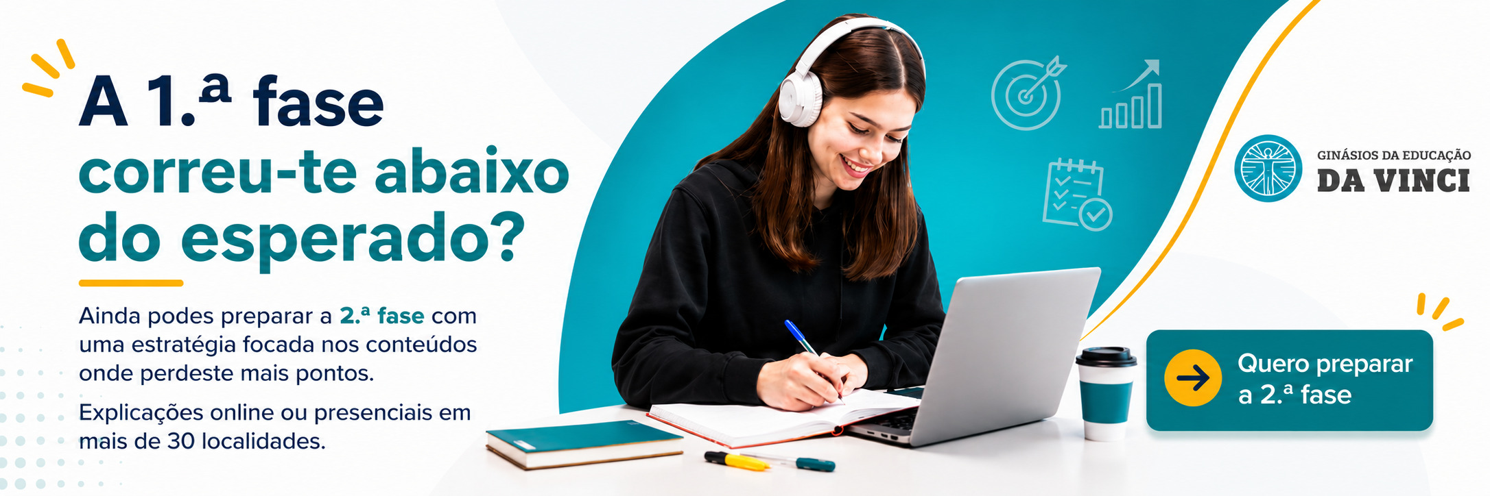 Preparar a 2.ª fase com os Ginásios da Educação Da Vinci